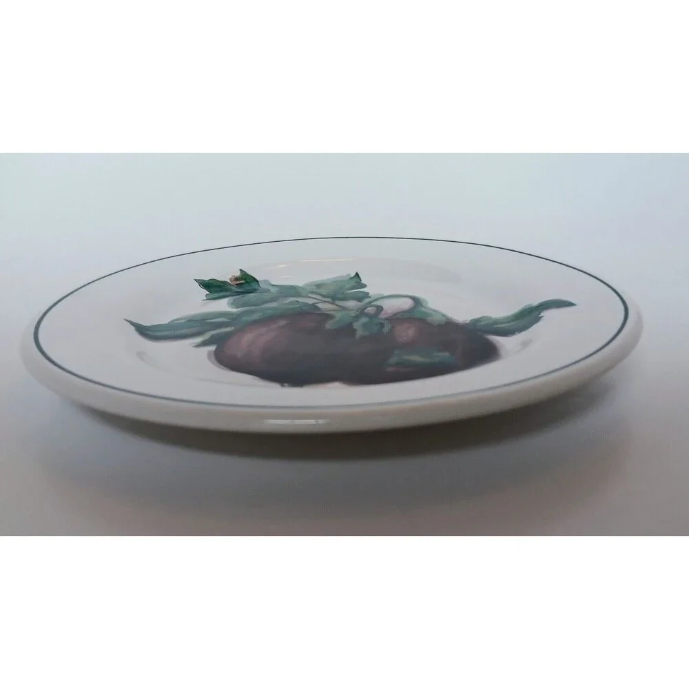 Williams Sonoma Harvest Eggplant Hand Painted Salad Plate